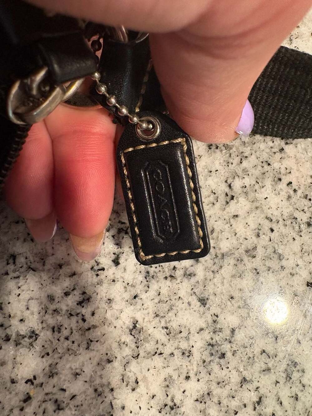 Coach Signature Black Canvas Crossbody Bag - Picture 3 of 4